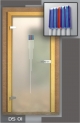 Vitrobud - Drzwi Szklane Wzór DS01-Szkło Przeźroczyste